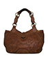Alexander Mcqueen Tan butterfly embroidered hobo, front view
